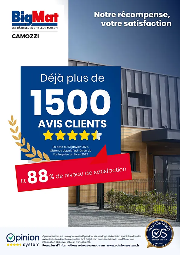 La satisfaction client est au cœur des engagements de BigMat Camozzi